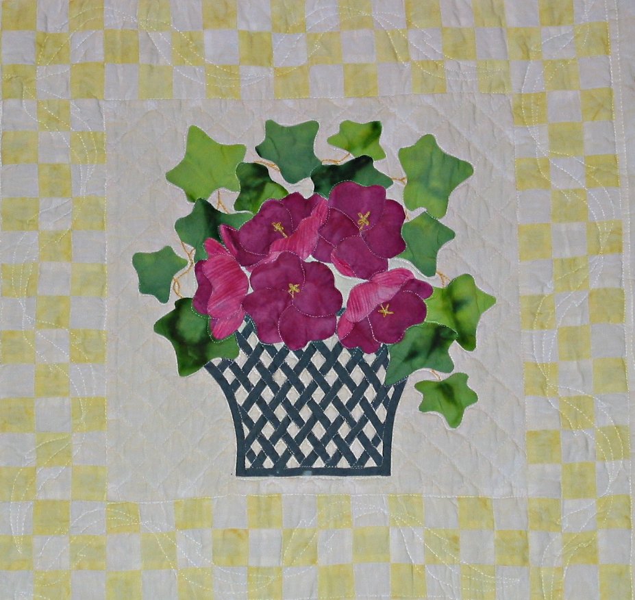 'Basket of Ivy and Evening Primroses' by AAQG Members
