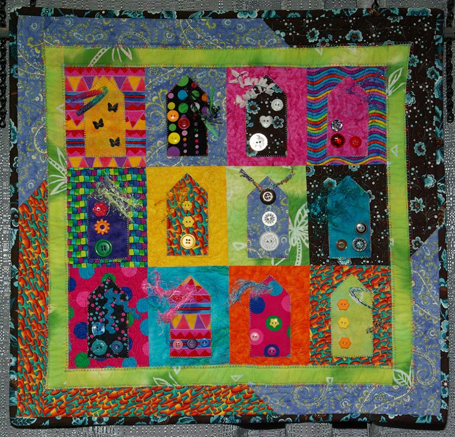 'Tags + Fibers + Buttons = Fun' By Audrey Romonosky